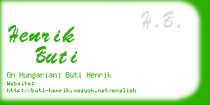 henrik buti business card